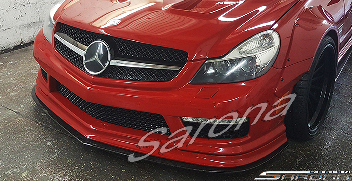 Custom Mercedes SL  Convertible Front Add-on Lip (2003 - 2012) - $890.00 (Part #MB-060-FA)